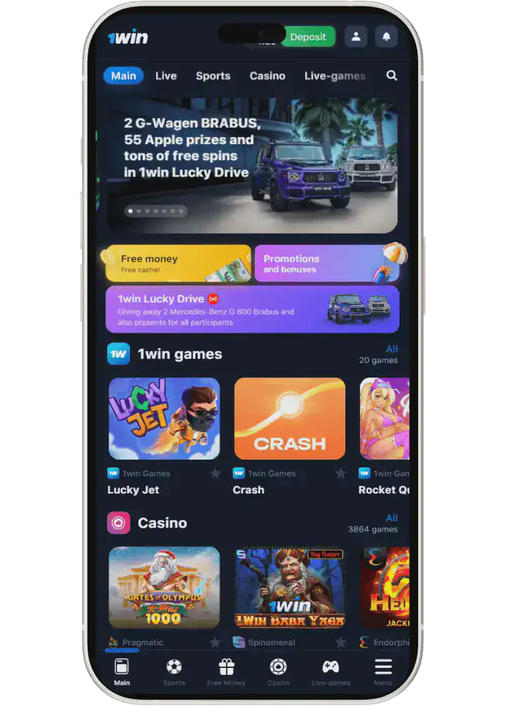 Games Available in the 1win Casino App