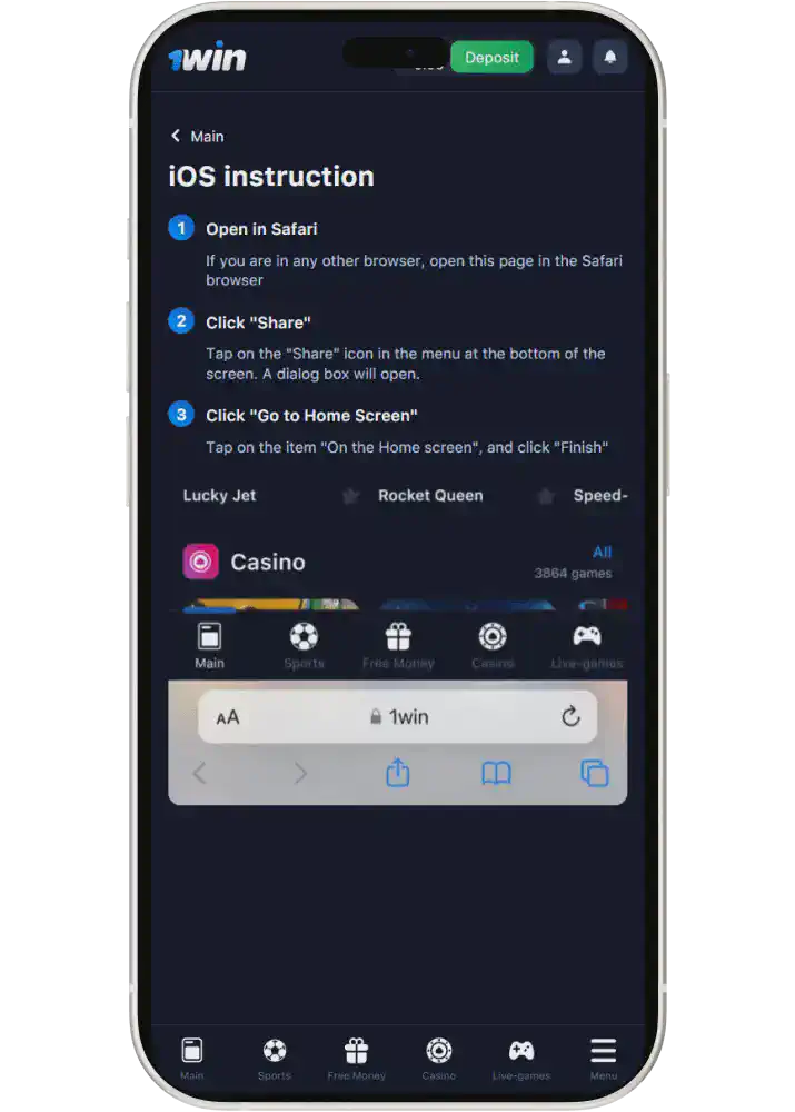 1win official app in Pakistan