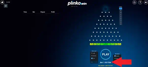 Plinko game demo version 1win Pakistan