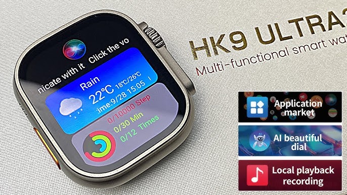 HK9 ultra2 gen2 smartwatch AMOLED display with ChatGPT (2 Watch Straps