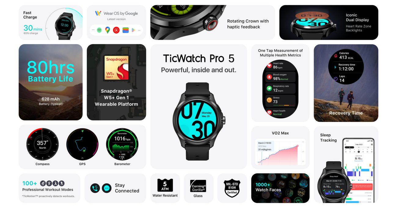 TicWatch Pro 5 Smartwatch