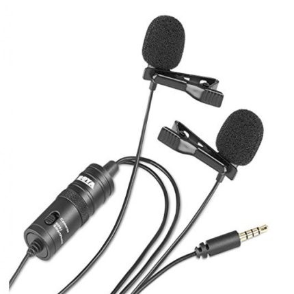 Boya BY-M1DM Dual Lavalier Universal Omni-Directional Microphone - Black