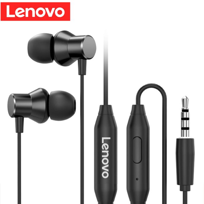 Lenovo HF130 3.5mm Earphones Wired Headset Microphone