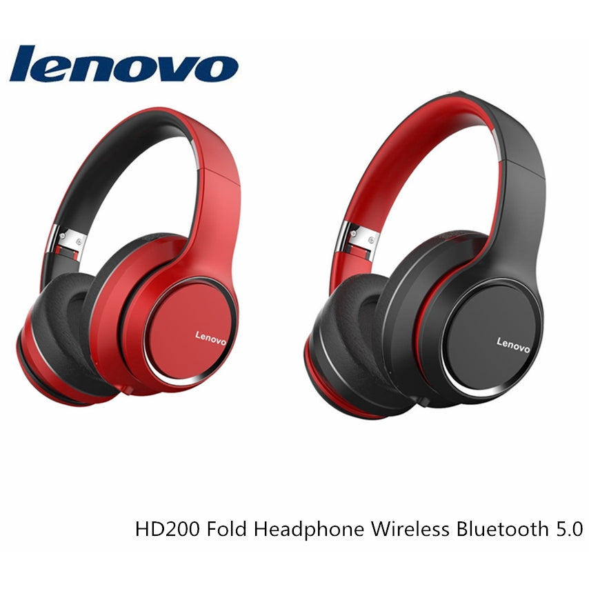 Original Lenovo HD200 Bluetooth Headset Wireless Computer Headphone BT5.0 Long Standby Life With Noise Cancelling
