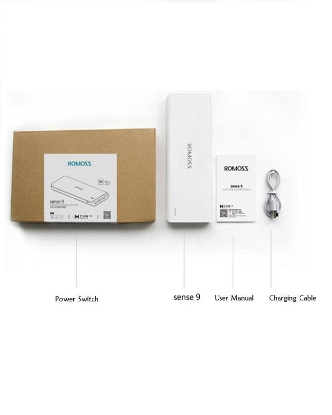 ROMOSS Sense 9 Power Bank 25000mAh Powerbank 3 USB Output Portable Battery Charger External Backup Power