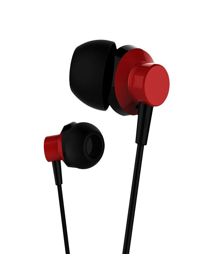 Remax RM-512 Newest Stereo Wired Music Earphone with Microphone - Red