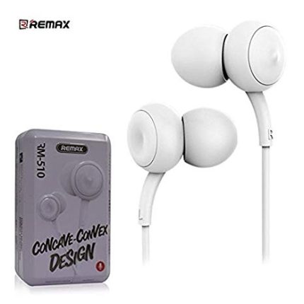 Remax RM-510 concave-convex Stereo Wired Music Earphone in-ear - White