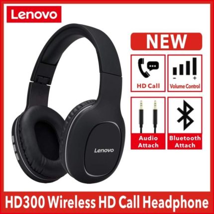 Lenovo HD300 Wireless Headphones Bluetooth 5.0 Headset Subwoofer Sports Running Headset Unisex Noise Reduction Video Call