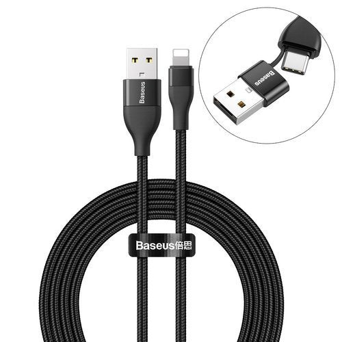 Baseus CATLYW-G01 USB C to Lightning Charger Cable 2 in 1 PD 18W Fast Charging USB Cable Wire