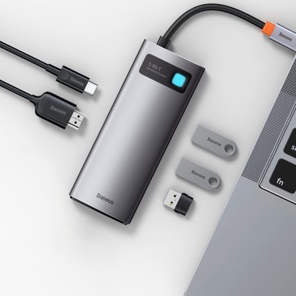 Baseus Metal Gleam Series 5-In-1 Multifunctional USB-C To 3x USB 3.0 + HDMI + USB-C Hub
