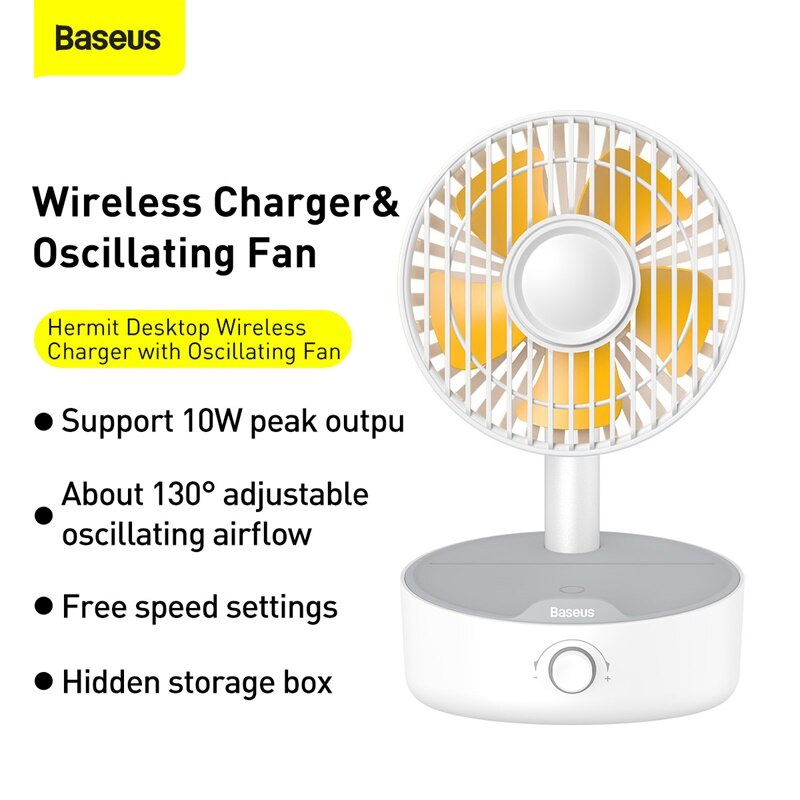 Baseus Desktop Fan Wireless Charger For  10W