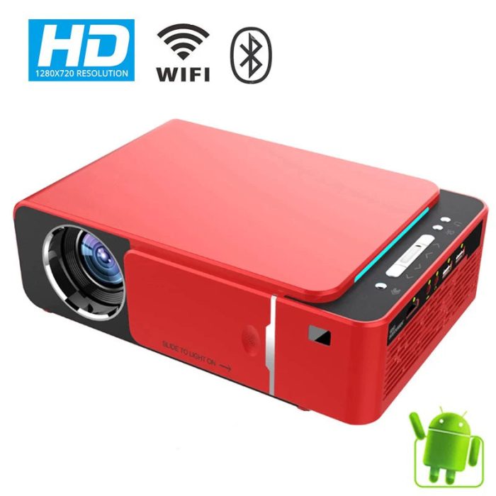 T6 Android 10.V Wifi Smart Optional Support 1080p Hd Led Portable Projector