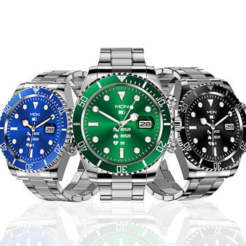 AW12 Steel Strap BT Call Smart Watch Men's Rolex Style Business Sports Smart Watch