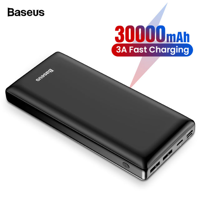 Baseus 30000 mAh Power Bank USB C PD Fast Charging 30000 mAh Powerbank External Battery Charger Powerbank Battery