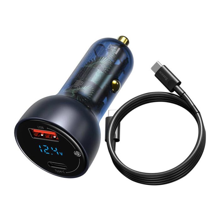 Baseus Particular 65W Car Charger QC+PPS Dual Quick Charger Type C Fast Charging Auto Charger Adapter