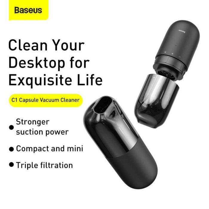 Baseus Handheld Vacuum Cleaner For Car C1 3800Pa Powerful Auto Car Dry Cleaning Cordless Portable Wireless Mini Vacuum Cleaner