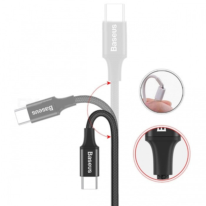 Baseus Cafule Cable Durable USB - USB-C cable with nylon braid Fast and safe charging Cable