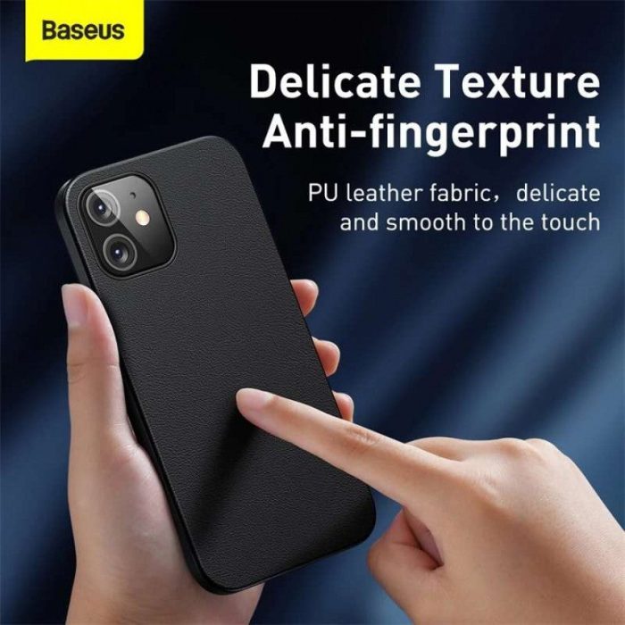 Baseus Magnetic Leather Case For iPhone 12 Pro Max Phone Cover Original For iPhone Case Full Cover Simple