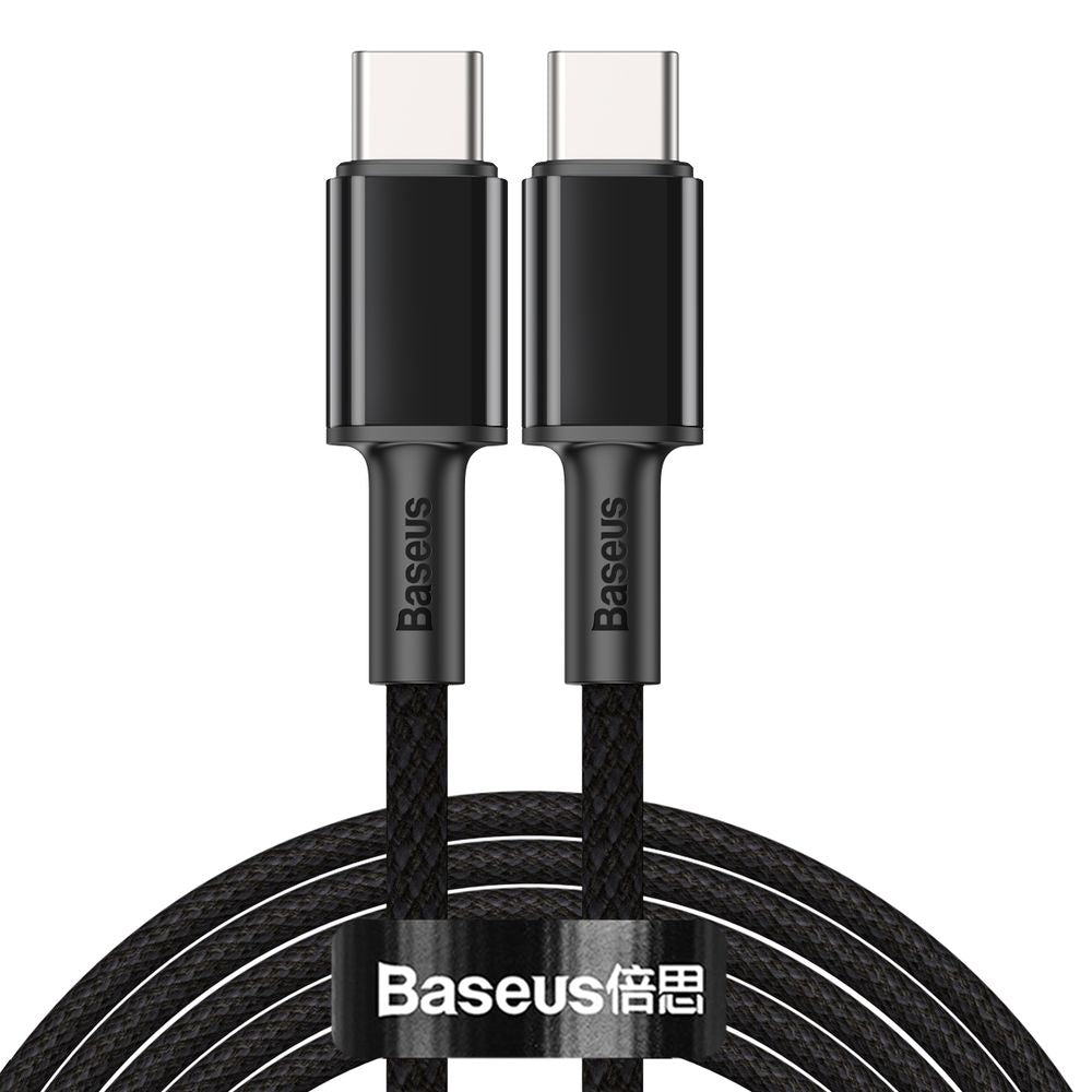 BASEUS CATGD-A01 Cabel USB Type-C To Type-C PD Power Delivery 100W Fast Charging 1M-2M-Black