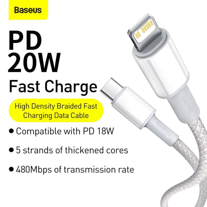 Baseus CATLGD-A02 USB Type C To Lightning Cable Power Delivery Fast Charge 20W 1m-2m