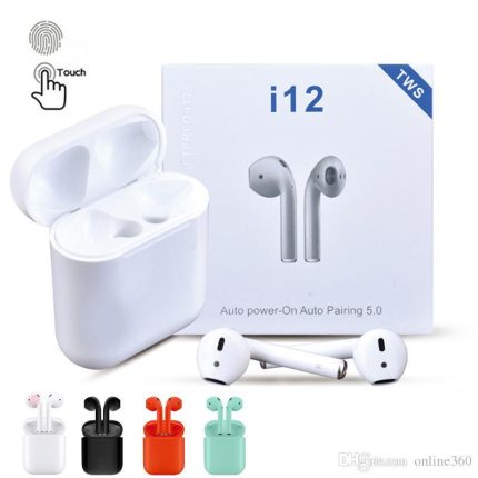 I12 TWS Original Wireless Airpods Earphones Bluetooth 5.0 Stereo Headsets Wireless Earbuds