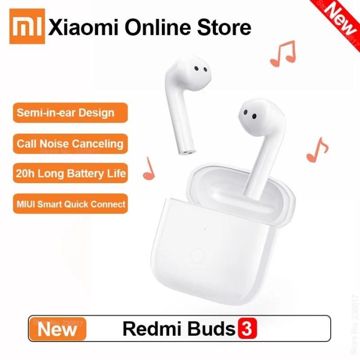 Xiaomi Redmi Buds 3 Semi-In-Ear Headset Bluetooth Earphones