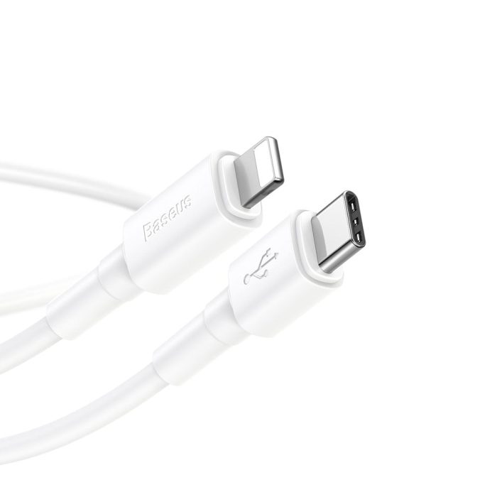 Baseus CATLSW-02 Durable USB Cable Type C PD - Lightning 18W QC3.0 1m White