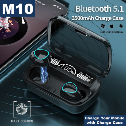 M10 TWS Earbuds Bluetooth 5.1 Earphones