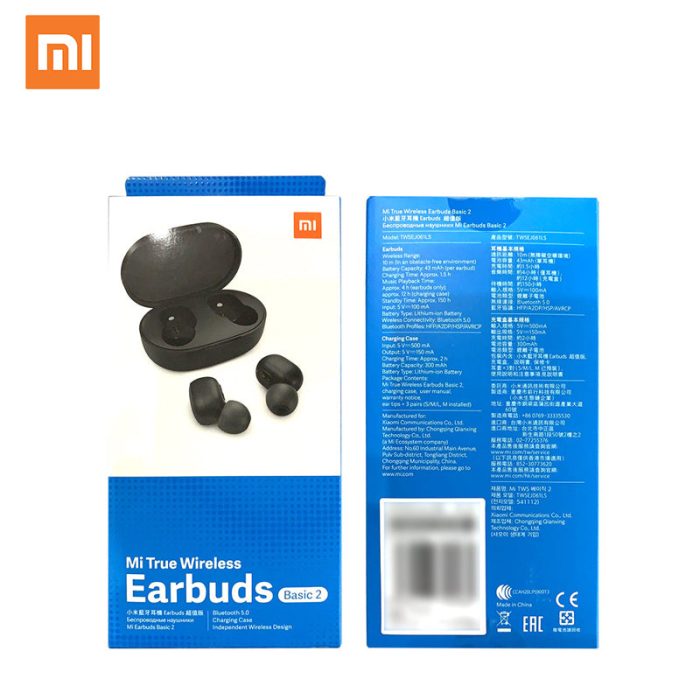 Mi True Wireless Earbuds Basic 2 Wireless earphone Mini Earbuds Voice control Bluetooth 5.0 Noise reduction Tap Control Global Version