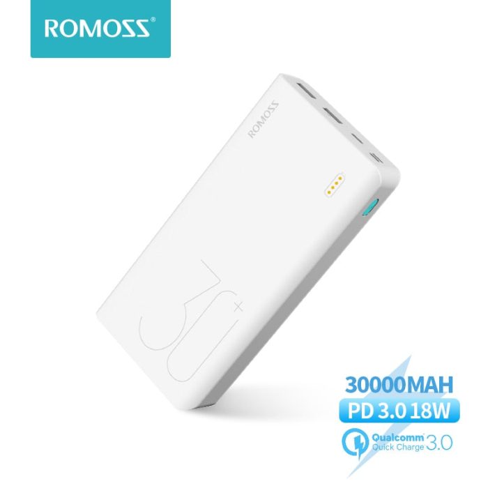 Romoss Sense 8P 30000mAh 18W Fast Charge Type-C PD, 3 Outputs & 3 Inputs