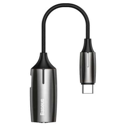 Baseus Audio Converter L60 Adapter From USB Type C To USB Type C (Female) + Headphones Jack 3,5 Mm (Female) Black (CATL60-0A)