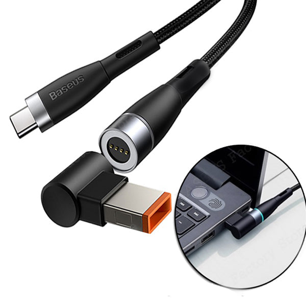 Baseus Zinc Magnetic Series 100W Type-C To DC Square Port Cable For Lenovo Laptop