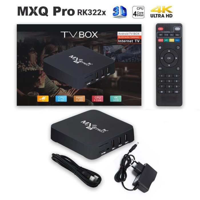 MXQ Pro 5G 4K 4GB-64GB Android 10.0 HDR Ultra-HD Smart TV Box