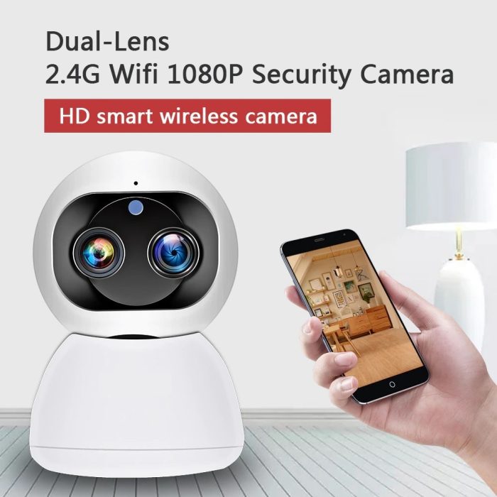 IP Wifi Camera Wireless Wifi Dual Lens Camera V380S CCTV 2MP Home Surveillance IR Night Vision