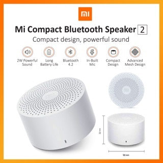 Mi Compact Bluetooth Speaker 2 Wireless Portable Mini Bluetooth Speaker Stereo Bass With Mic HD