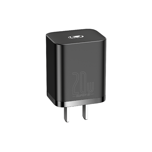 BASEUS Super Si 20W PD Mini Quick Wall Charger Travel Charger Type-C Port [US Plug]