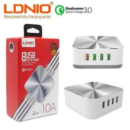 LDNIO A8101 QC3.0 50W 8 Ports Desktop Charger