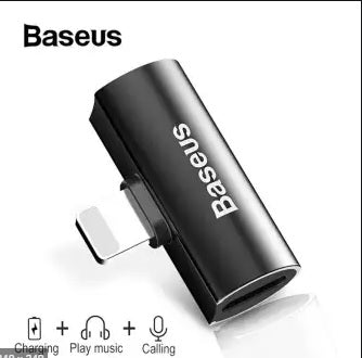 Baseus Audio Converter L46 Adapter From Lightning To 2x Lightning Port Black