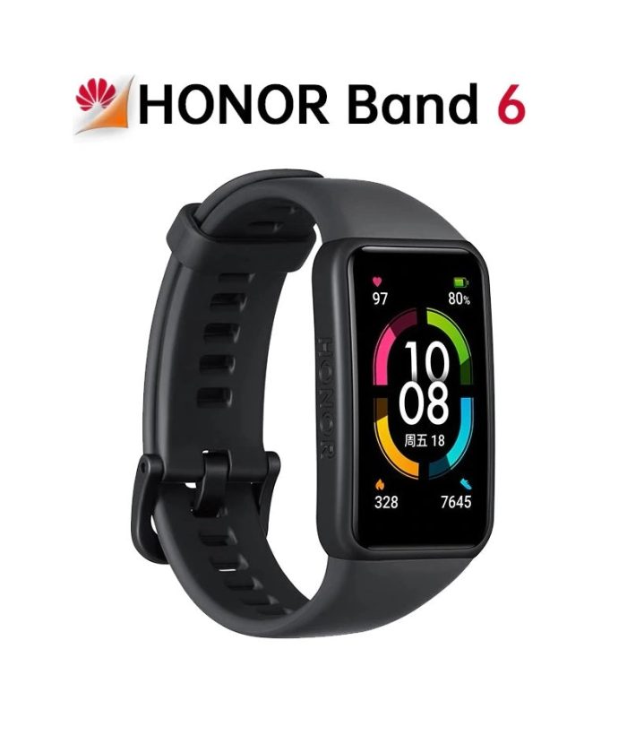 Honor Band 6 Smart Wristband Bracelet 1.47" Full Screen AMOLED Color Touchscreen SpO2 Swim Heart Rate Sleep Nap Stress