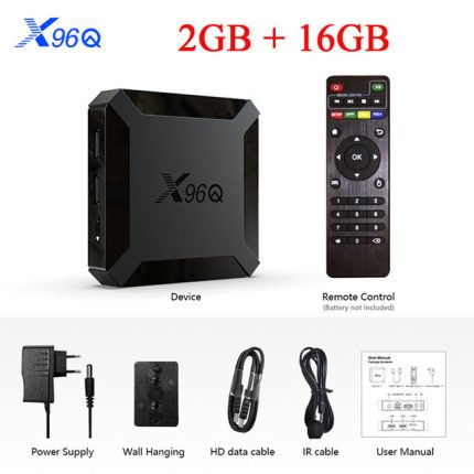 X96Q TV Box Android 10.0 2GB 16GB Quad Core 4K 2.4G Wifi Android 10.0 Set Top Box Media Player