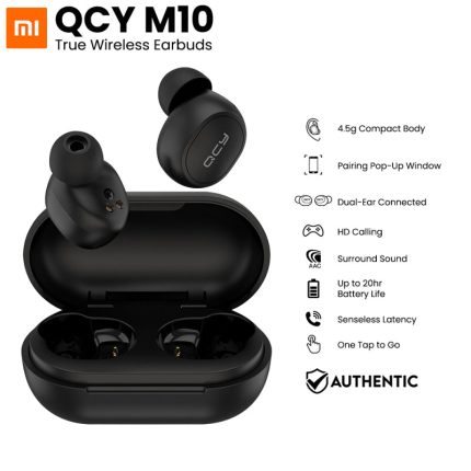 QCY M10 YouPin TWS Earphone Wireless Earbuds Bluetooth 5.0 App Control ACC SBC Light IPX4 Waterproof DSP
