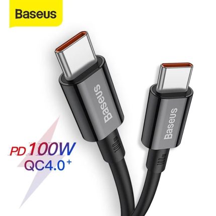 Baseus Superior Series 100 W Fast Charging Type C To Type C Data Cable 2m – Black