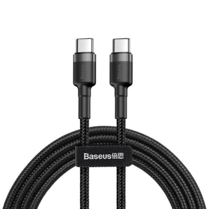Baseus Cafule Series Type-C to Type-C PD2.0 60W Flash Charge Cable(20V 3A) 2M Gray Black