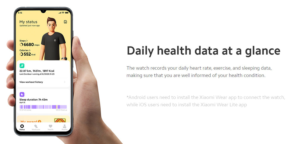 Xiaomi Mi Lite Smart Watch Global Version - Black