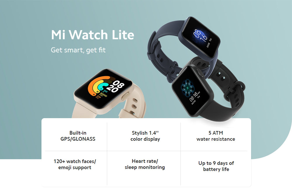 Xiaomi Mi Lite Smart Watch Global Version - Black