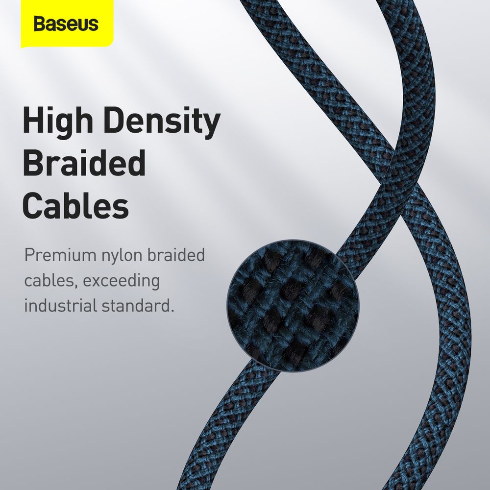 Baseus Type-C - Type-C cable High Density Braided Fast charge/data 100W (20V/5A) 2m Blue (CATGD-A03)