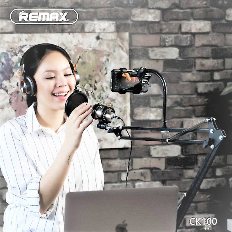 Buy Remax CK100 Mobile Recording Studio Microphone Holder - Black in  Pakistan | Clicknget