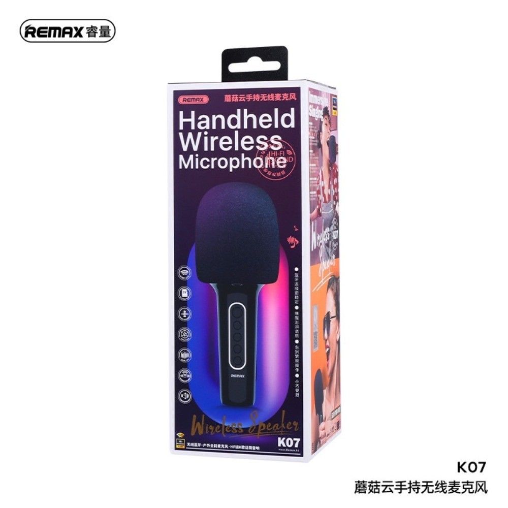 REMAX K07 Mogoo Series Handheld Wireless Microphone Black – Mega Zone