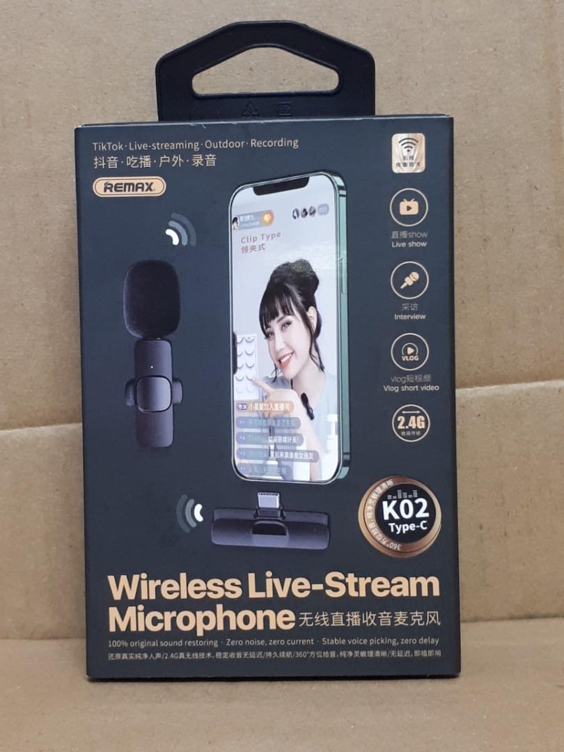 REMAX K02 ( Type-C ) Wireless Live-Stream Microphone – Mega Zone